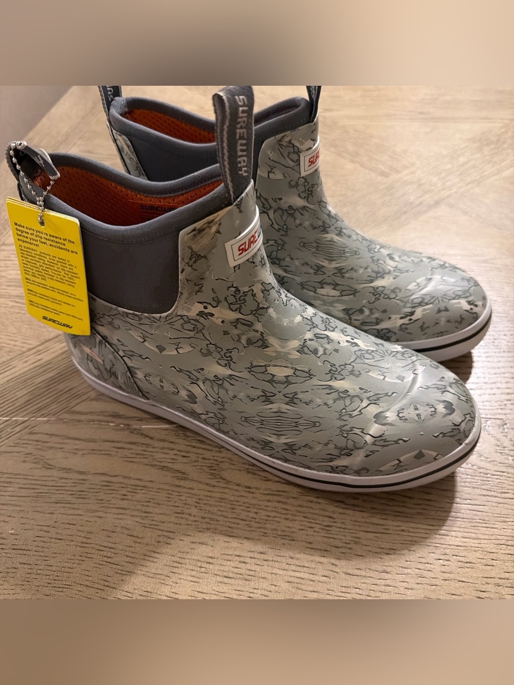 SUREWAY Men's Deck Boots Professional Non-Slip Fishing & Ankle Boot Sz 7